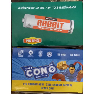 1 hộp pin tiểu con ó/ con thỏ/ pana 40 viên,pin 2a 3a con ó tiểu, pin đồng hồ, pin remote