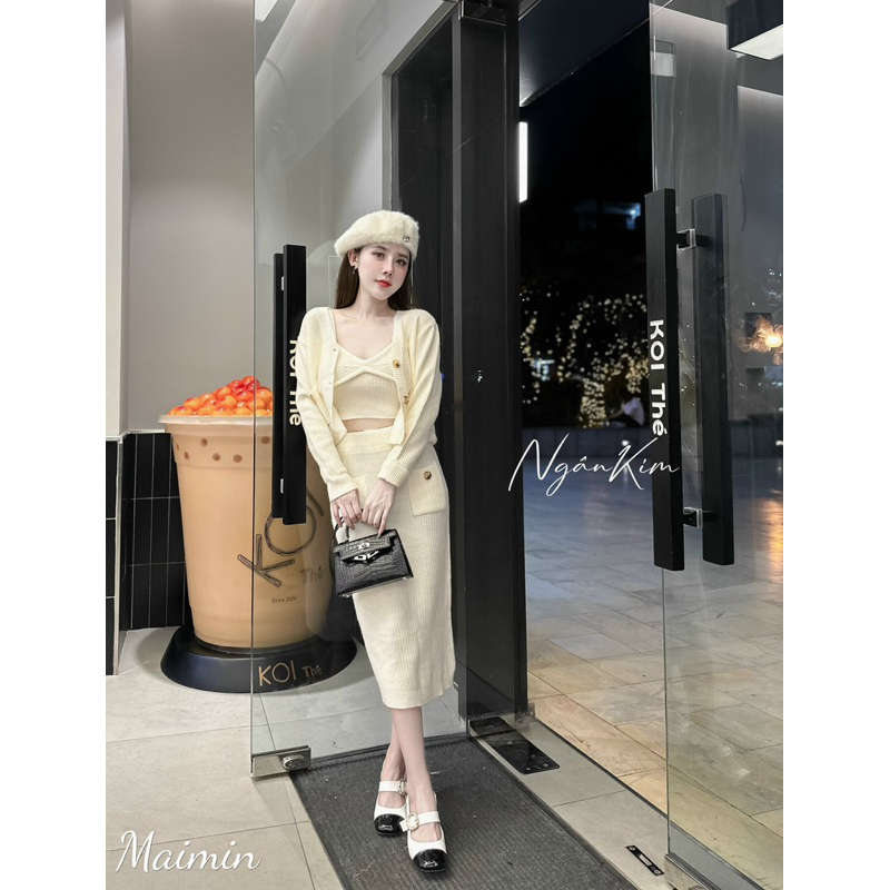 Set len 3ct khuy áo cup ngực xinh quá  Hàng QC freesize