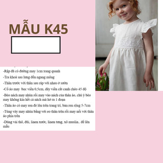 Rập giấy a0 váy bé k45