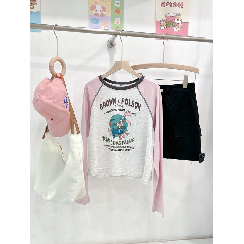 AN887- Áo thun raglan Brown & Polson