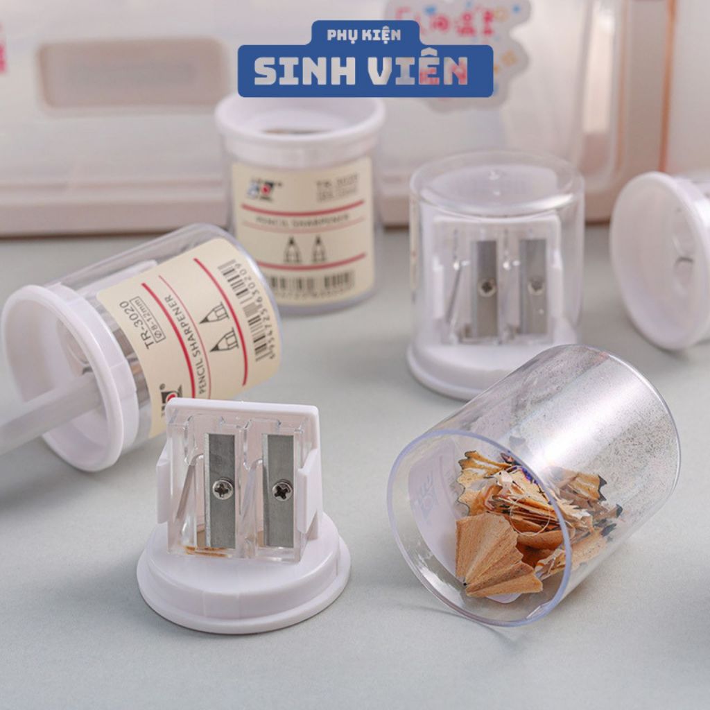 Gọt bút chì trong suốt thiết kế đơn giản dễ thương phong cách Basic | Phụ Kiện Sinh Viên.