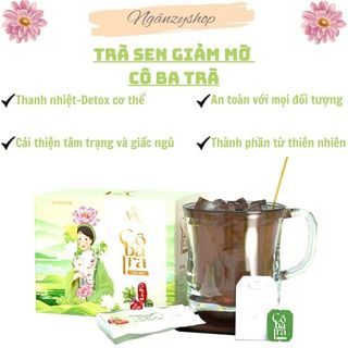 Trà sen giảm mỡ Cô Ba Trà, Trà sen giảm mỡ bụng+Kem cao gừng +Quần sinh nhiệt định hình