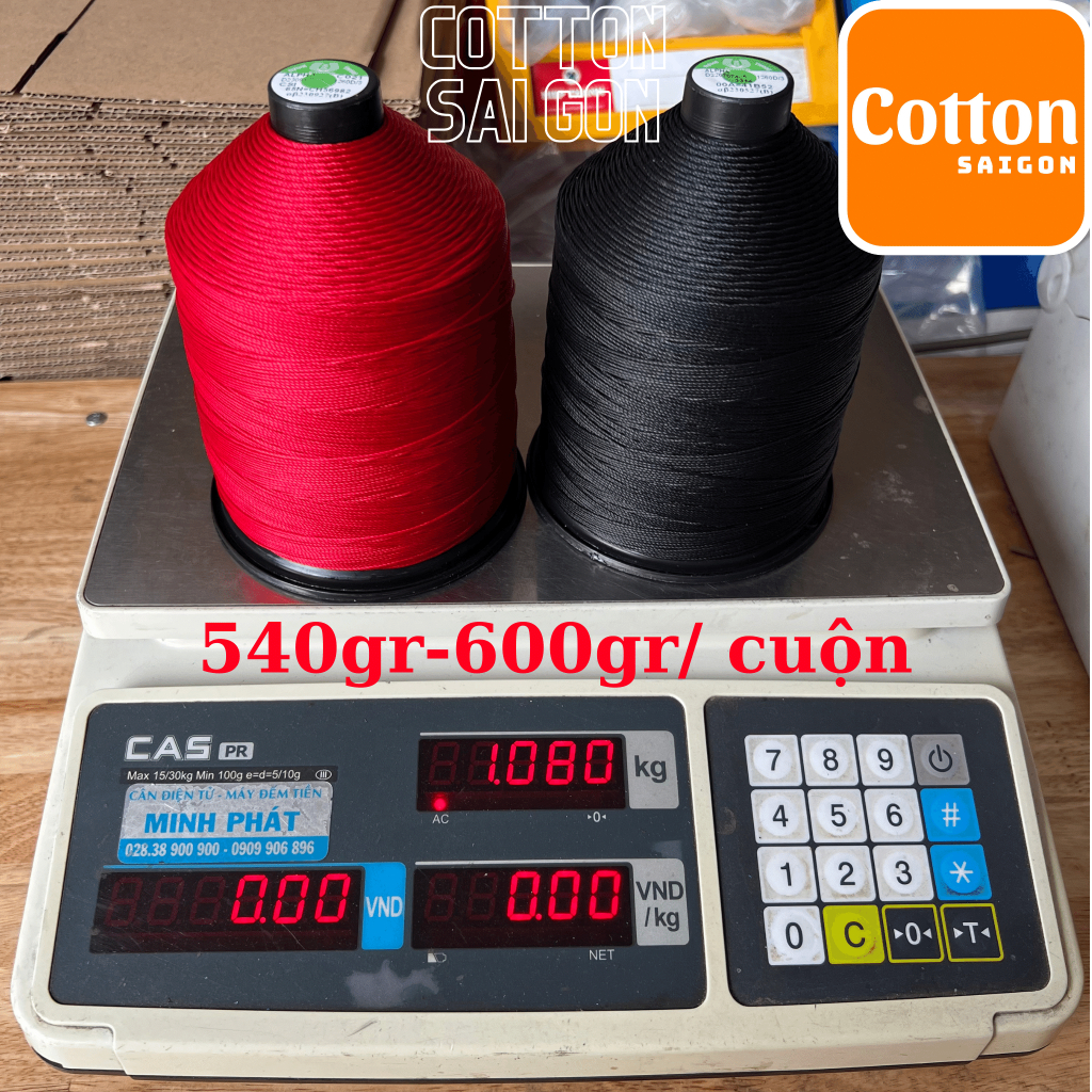 Chỉ nilong 1260/3 sợi số 18 dùng trong may giày da, ba lô, túi xách, mui bạc