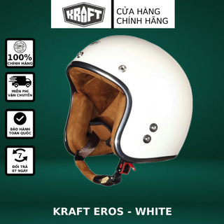 Nón bảo hiểm KRAFT Eros V2 - Màu trắng