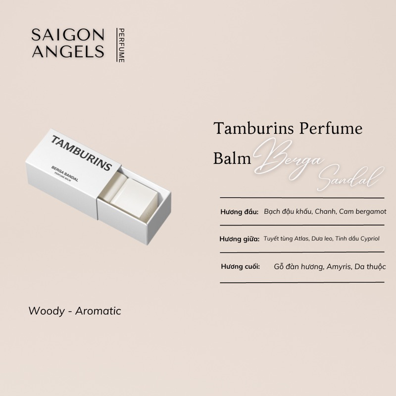 Nước Hoa Sáp Tamburins Perfume Balm | Chamo, Lale, Suede Pear, Berga Sandal • 6.5g