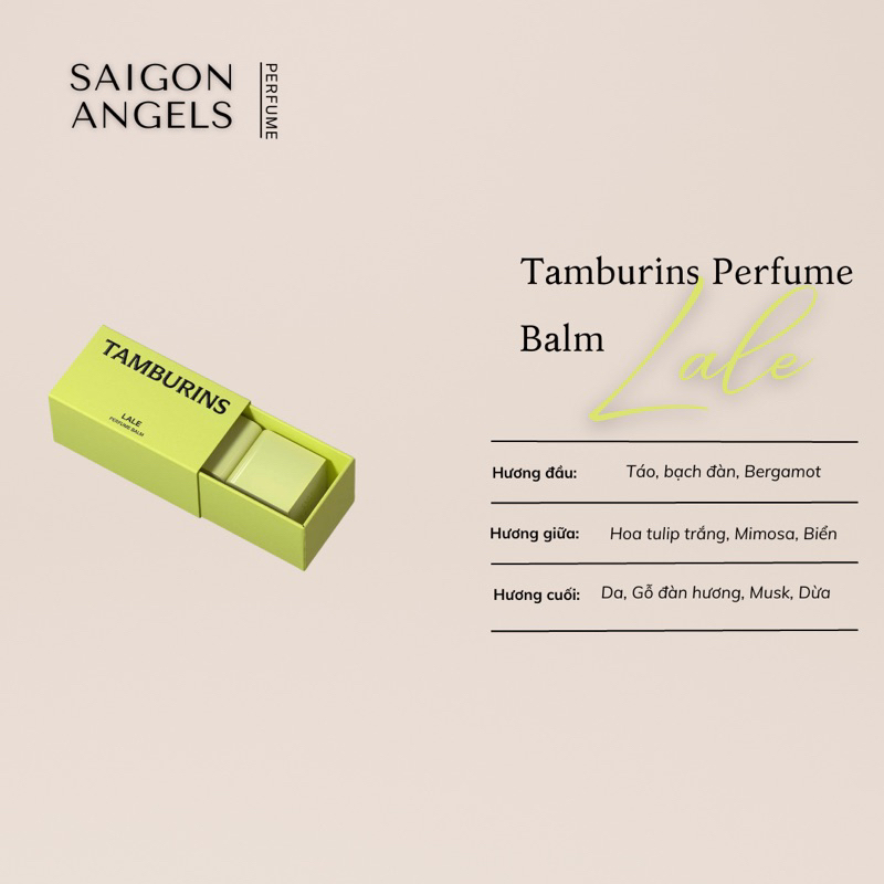 Nước Hoa Sáp Tamburins Perfume Balm | Chamo, Lale, Suede Pear, Berga Sandal • 6.5g