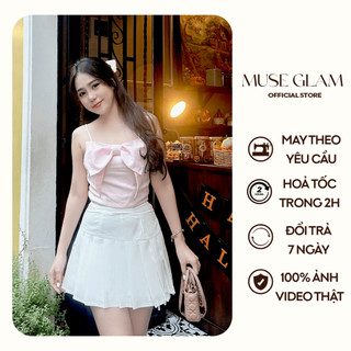 Chân Váy Xếp Ly Ngắn MUSE GLAM Hàng Thiết Kế Nhiều Màu Cao Cấp MGV02