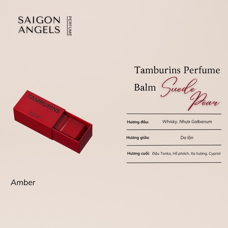 Nước Hoa Sáp Tamburins Perfume Balm | Chamo, Lale, Suede Pear, Berga Sandal • 6.5g
