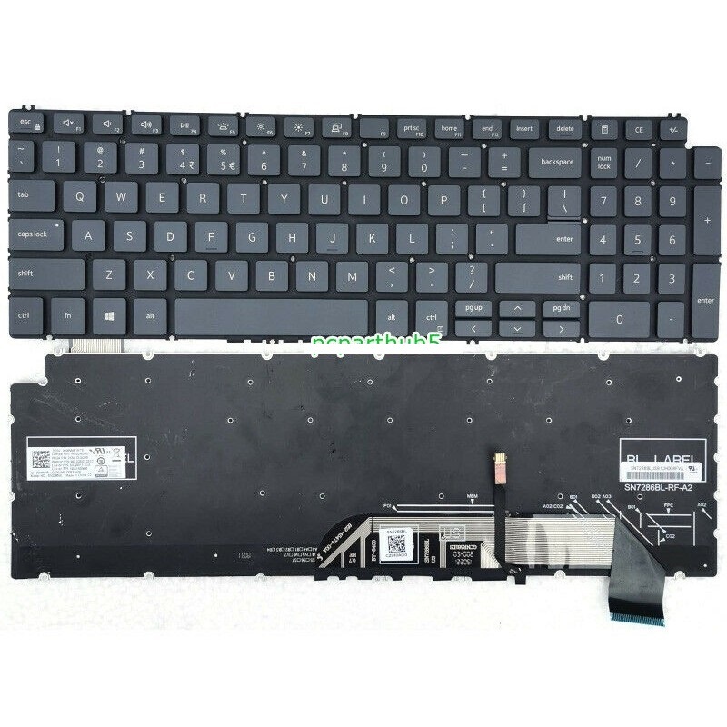 Phím laptop Dell Inspiron 3501 3502 3505 3505 5501 5502 5508 5509 5584 5590 5593 5594 5598, Vostro 3500 (Gen 11) Màu đen