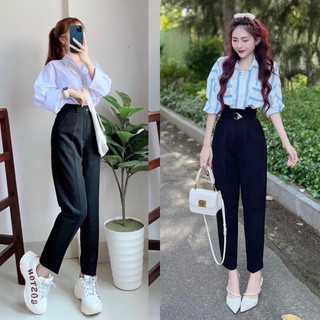 QUẦN BAGGY TÂY LƯNG CAO (KÈM VIDEO HÌNH THẬT)
