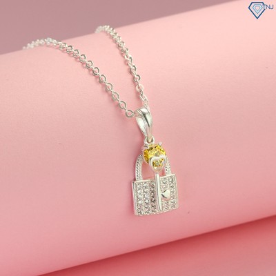 Dây chuyền bạc nữ hình chìa khoá và ổ khoá DCN0474 - Trang Sức TNJ
