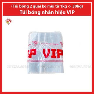 1Kg - Túi bóng trắng quai xách nhãn hiệu VIP