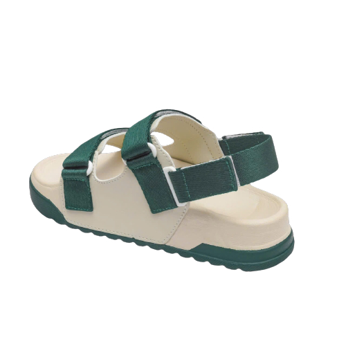 Giày Sandal Nữ Sondoni 2 Quai Ngang Be Phối Xanh Lá Siêu Nhẹ Siêu Bền Siêu Dễ Thương - Tặng kèm vớ
