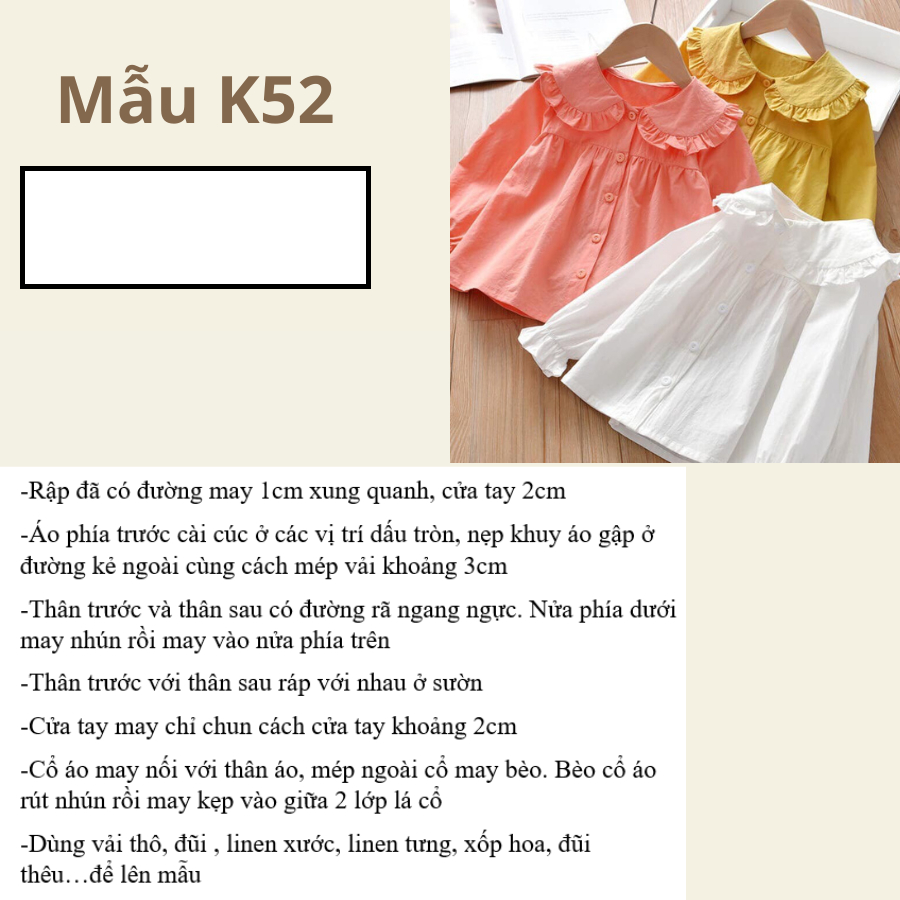 RẬP GIẤY A0 ÁO BÉ K52