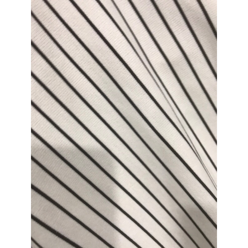 Vải thun cotton sọc đen trắng co giãn 4 chiều dày vừa may đầm váy,áo thun,áo kiểu thời trang