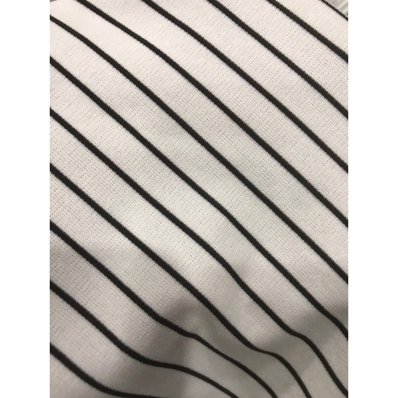 Vải thun cotton sọc đen trắng co giãn 4 chiều dày vừa may đầm váy,áo thun,áo kiểu thời trang