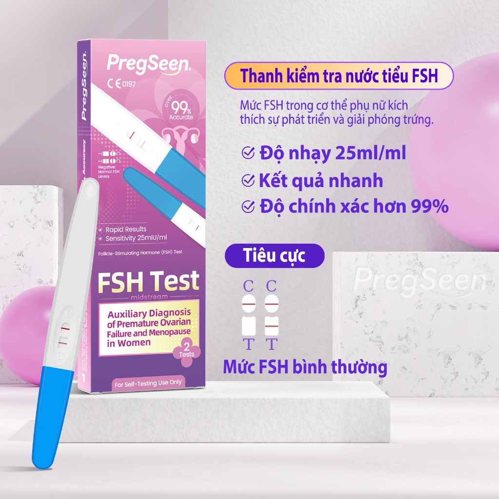Pregseen Xét nghiệm sức khỏe buồng trứng nữ- giúp xác minh sức khỏe buồng trứng của phụ nữ và sự phù hợp để mang thai
