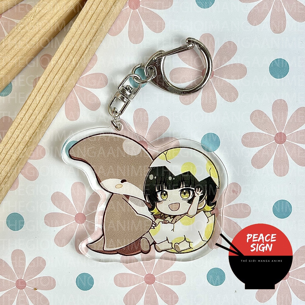 Móc khóa BLUE LOCK ver TRỨNG KHỦNG LONG in hình anime chibi mica trong acrylic quà tặng dễ thương