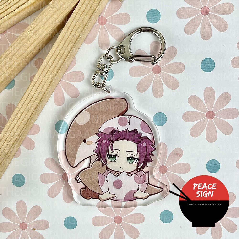 Móc khóa BLUE LOCK ver TRỨNG KHỦNG LONG in hình anime chibi mica trong acrylic quà tặng dễ thương