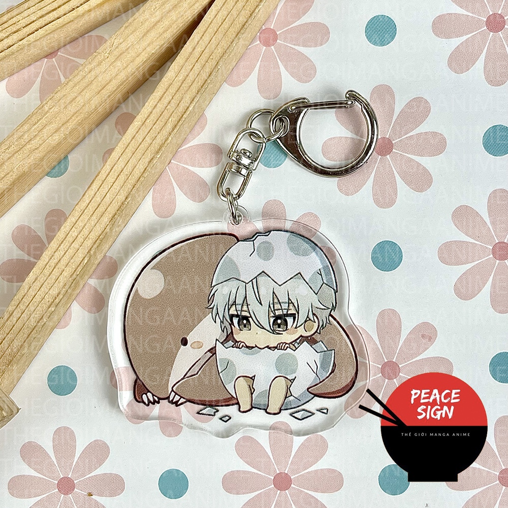 Móc khóa BLUE LOCK ver TRỨNG KHỦNG LONG in hình anime chibi mica trong acrylic quà tặng dễ thương