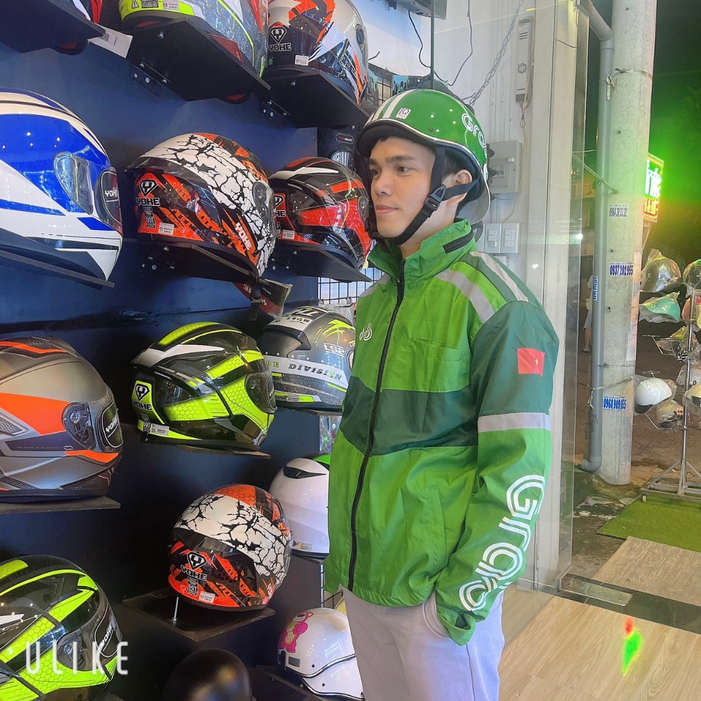 Áo Khoác Grabb 2 Lớp Thoáng Mát Chống Nắng