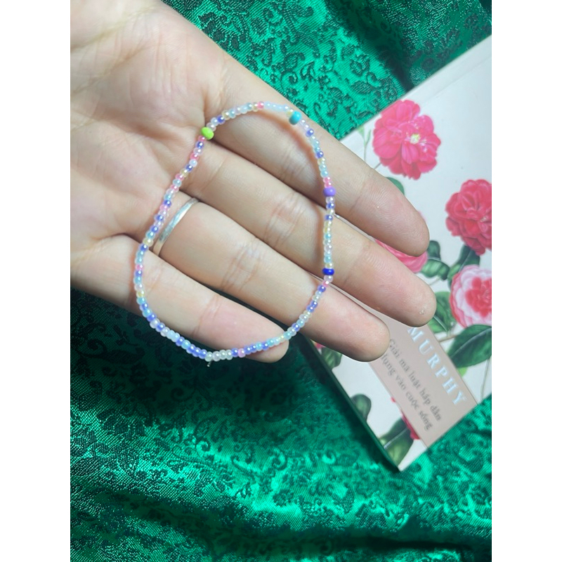 Một Chiếc Vòng tay hạt cườm màu mè co giãn