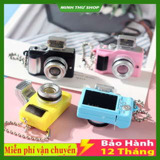 Móc khóa hình máy ảnh mini có đèn led kiểu dáng dễ thương
