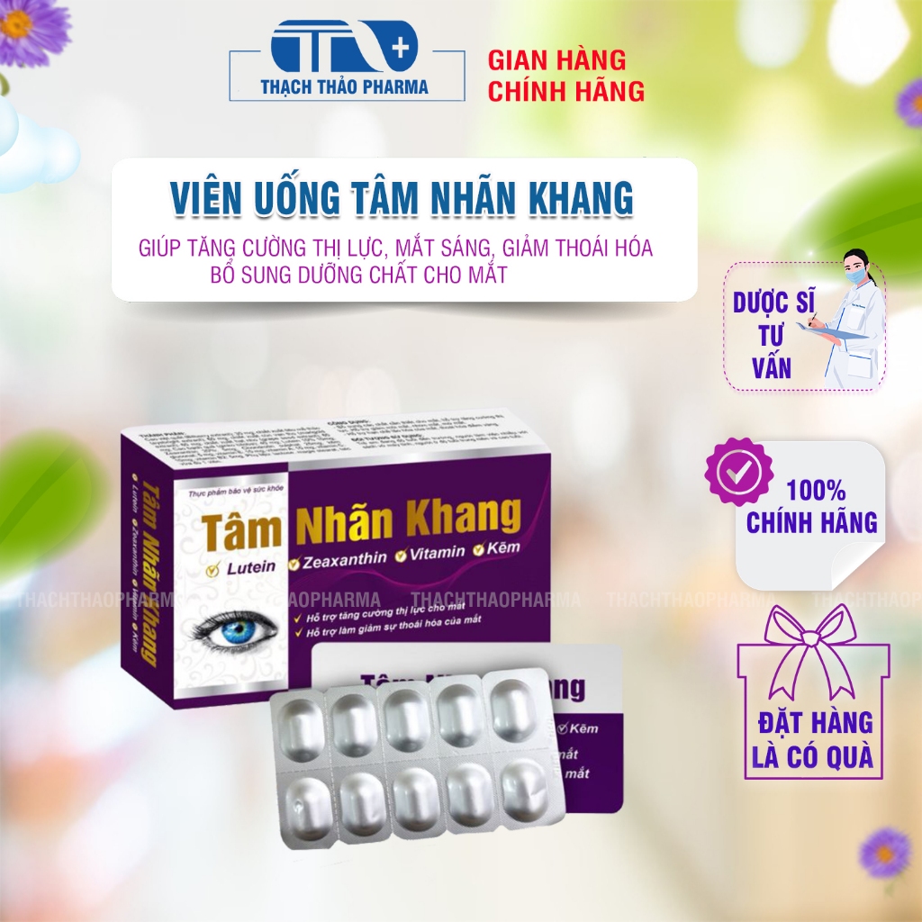 VIÊN BỔ MẮT TÂM NHÃN KHANG - GIÚP TĂNG CƯỜNG THỊ LỰC, GIẢM THOÁI HOÁ MẮT