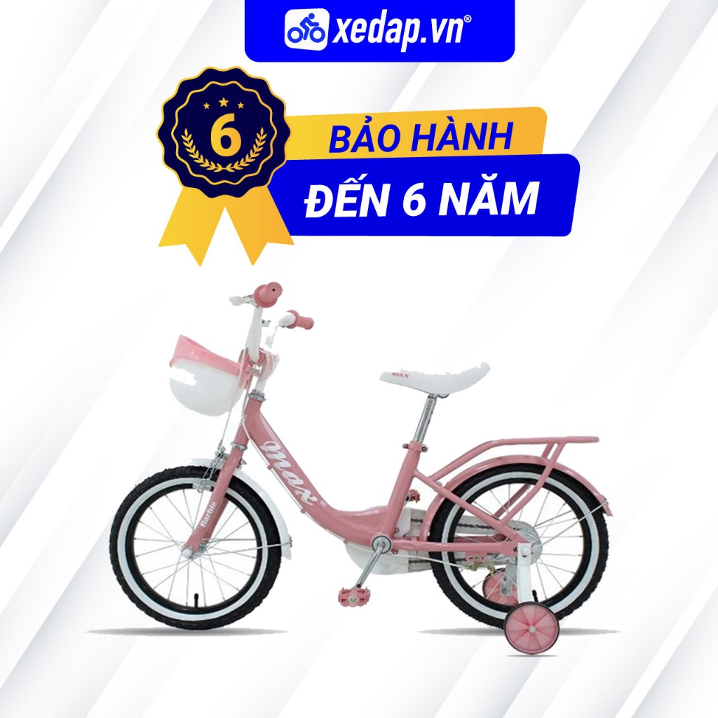 Xe Đạp Trẻ Em Giá Rẻ YOUTH MAX BIKE BARBIE - BÁNH 16 INCHES - 2022 cho bé gái 4-7 tuổi cao 1 mét- 1m 2