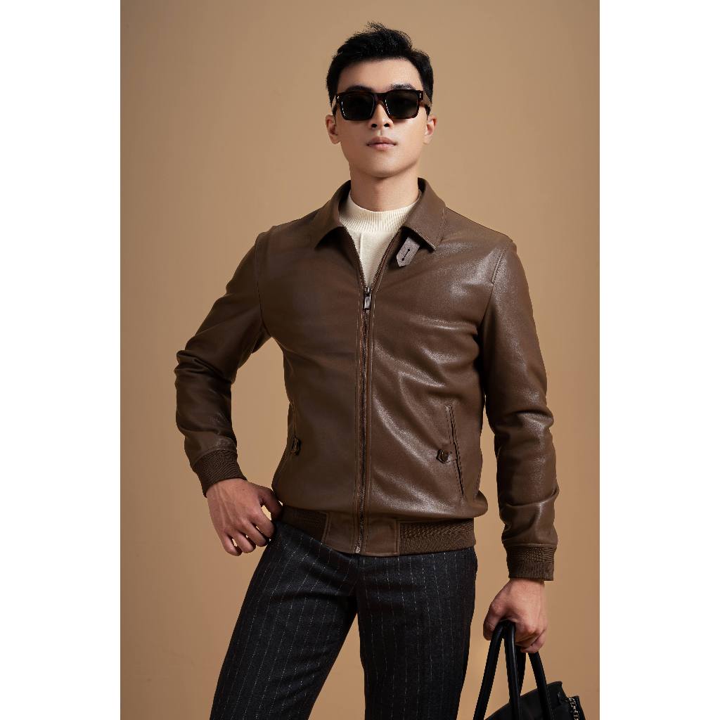 ÁO KHOÁC NAM ADAM STORE DA NÂU TRƠN AK052