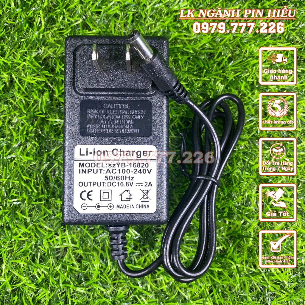 SẠC 4.2V 8.4V 12.6V 16.8V 21V 25.2V 2A CÓ ĐÈN BÁO XANH KHI ĐẦY