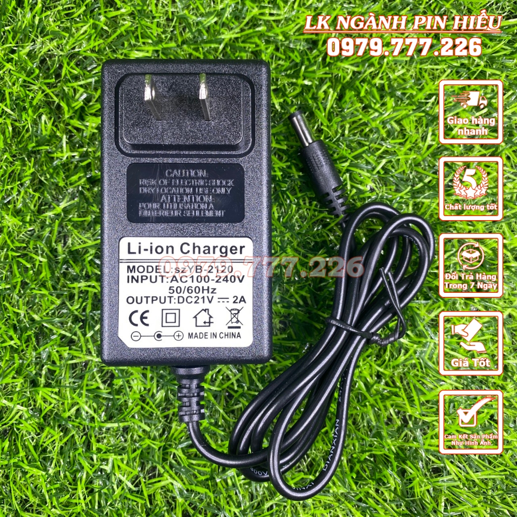 SẠC 4.2V 8.4V 12.6V 16.8V 21V 25.2V 2A CÓ ĐÈN BÁO XANH KHI ĐẦY