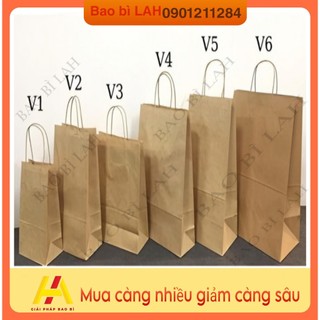 HN_Túi giấy Kraft- Túi giấy xi măng đủ kích cỡ có quai