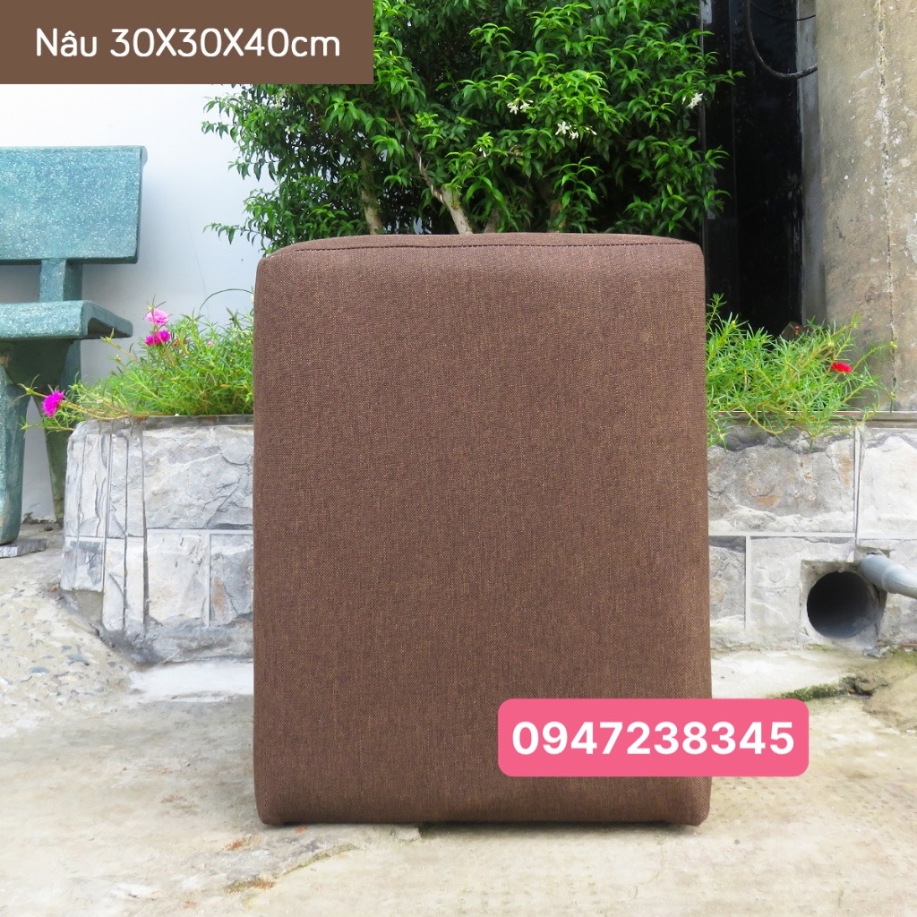 Ghế Đôn Sofa -Ghế Bàn Trang Điểm Vuông Màu Xám KT 30X30X40CM Bảo Hành 24 tháng - 1 đổi 1 trong 12 tháng Hàng Đẹp