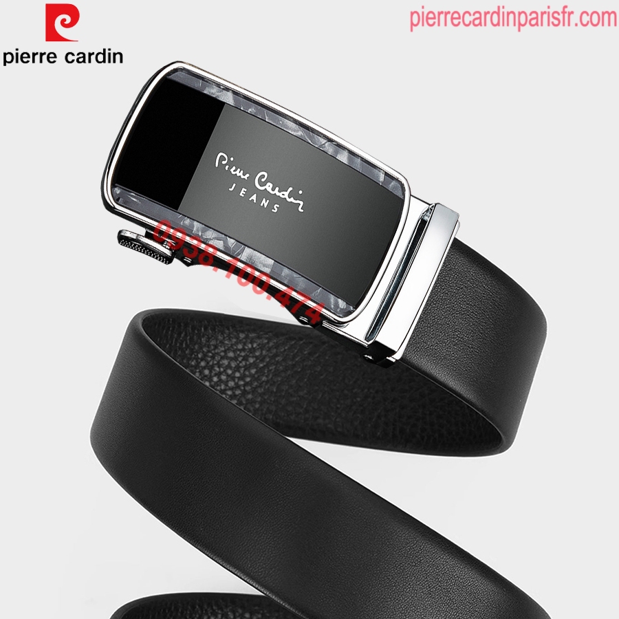Thắt lưng nam Pierre Cardin chính hãng khóa trượt tự động dây da bò cao cấp PCJ1070