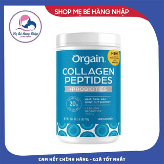 Collagen thủy phân Orgain Collagen Peptides + Probiotics Unflavored 726g hàng Costco Mỹ