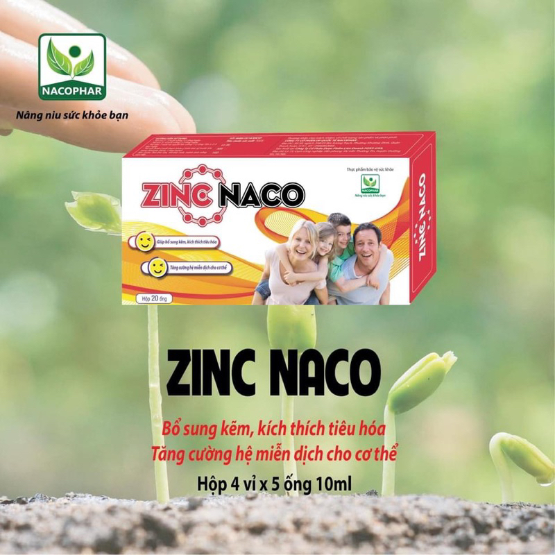 Zinc Naco giúp kích thích ăn ngon, tăng miễn dịch, giảm nguy cơ viêm đường hô hấp