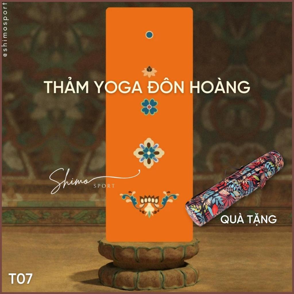 Thảm tập yoga cao cấp phiên bản ĐÔN HOÀNG T07 100% cao su thiên nhiên + PU, chống trơn trượt TUYỆT ĐỐI