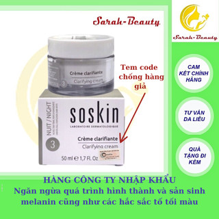 Kem dưỡng trắng da ban đêm Soskin Clarifying Cream 50ml