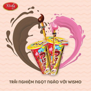 Combo 2 bánh que kem sô-cô-la và dau tây wismo richy lo 35g