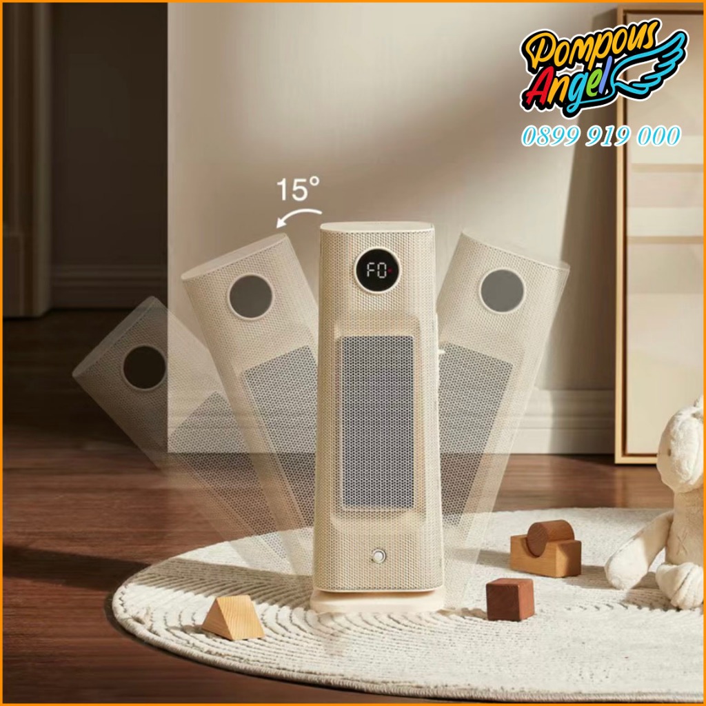 Máy sưởi gốm ,quạt sưởi OIDIRE ODI-NF01 dạng cây đứng cho phòng 20-30m2  công suất 2000W bảo hành 12 tháng