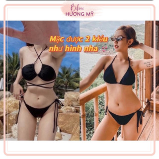 Bikini tam giác kiểu dáng dây dài mặc được nhiều kiểu