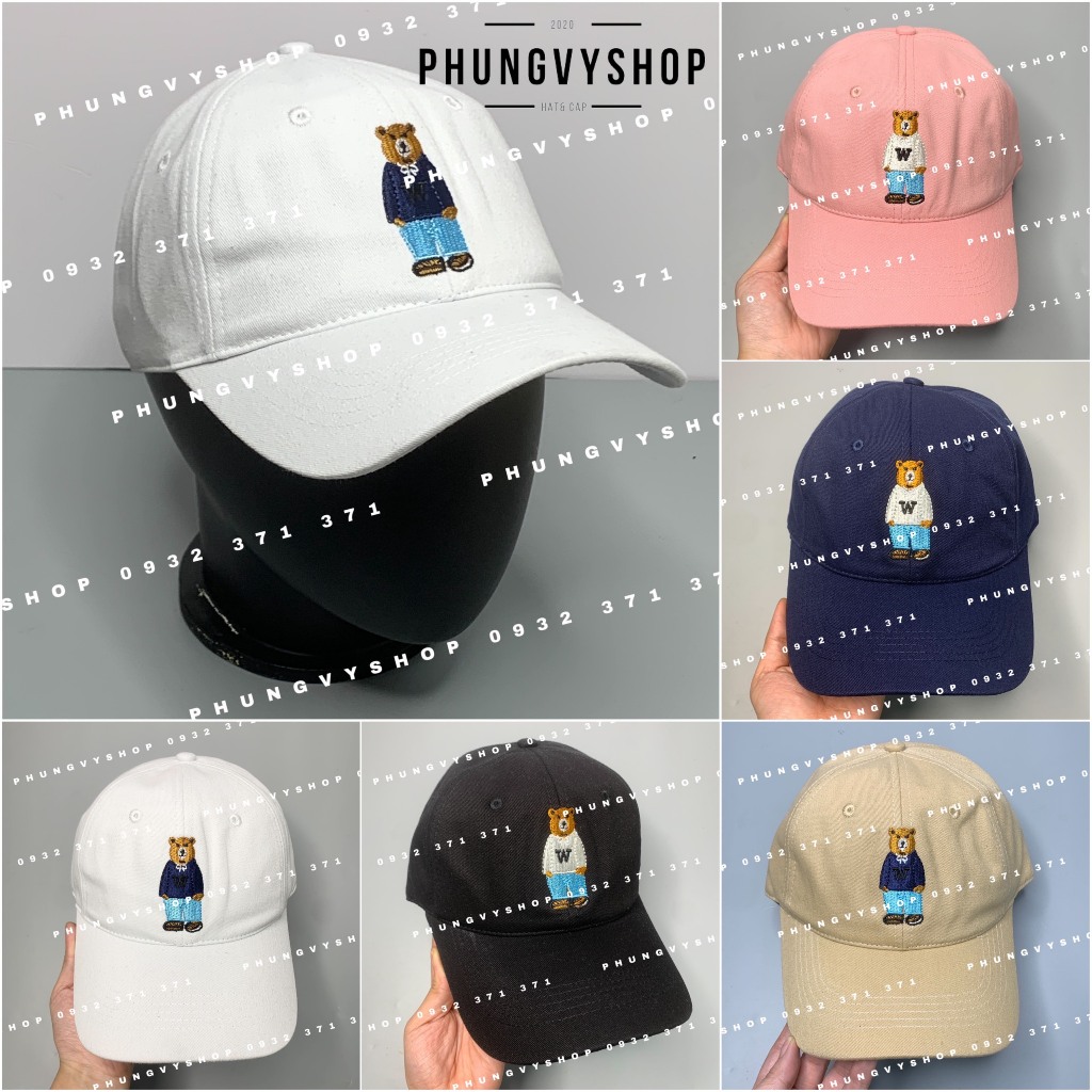 Mũ LƯỠI TRAI unisex cực hot nam nữ thoáng mát phungvyshop- nón Kết kaki forrm mềm GẤU TRƠN