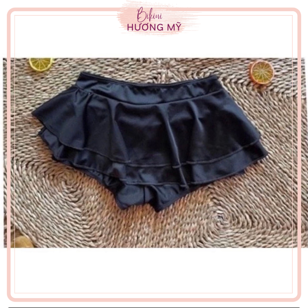 Bikini, chân váy 2 tầng lưng chín có quần trong chống lộ