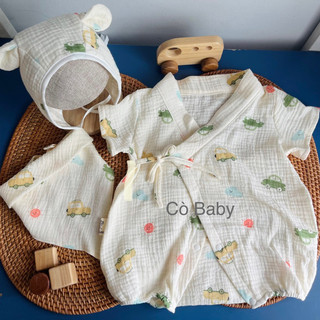 Set yakuta kèm nón và yếm cho bé