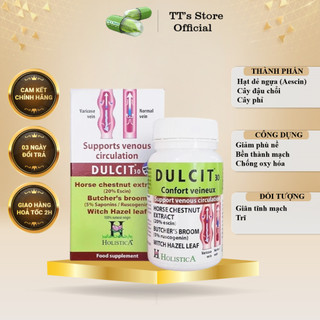 DULCIT Hộp 30 viên - Viên uống hỗ trợ giãn tĩnh mạch, trĩ [DUCIT, DUNCIT, DULCITE, DUTCIT]