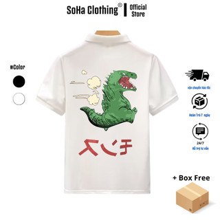 Áo polo nam , cổ dệt bo len , hình in sắc nét ,áo thun nam có cổ tay ngắn thanh lịch PLĐ2 - Soha Clothing