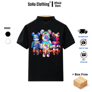 Áo Thun Polo Nam Basic cổ bẻ vải Cá Sấu chuẩn form,hình in sắc nét, BEAR BRICK-SoHa Clothing