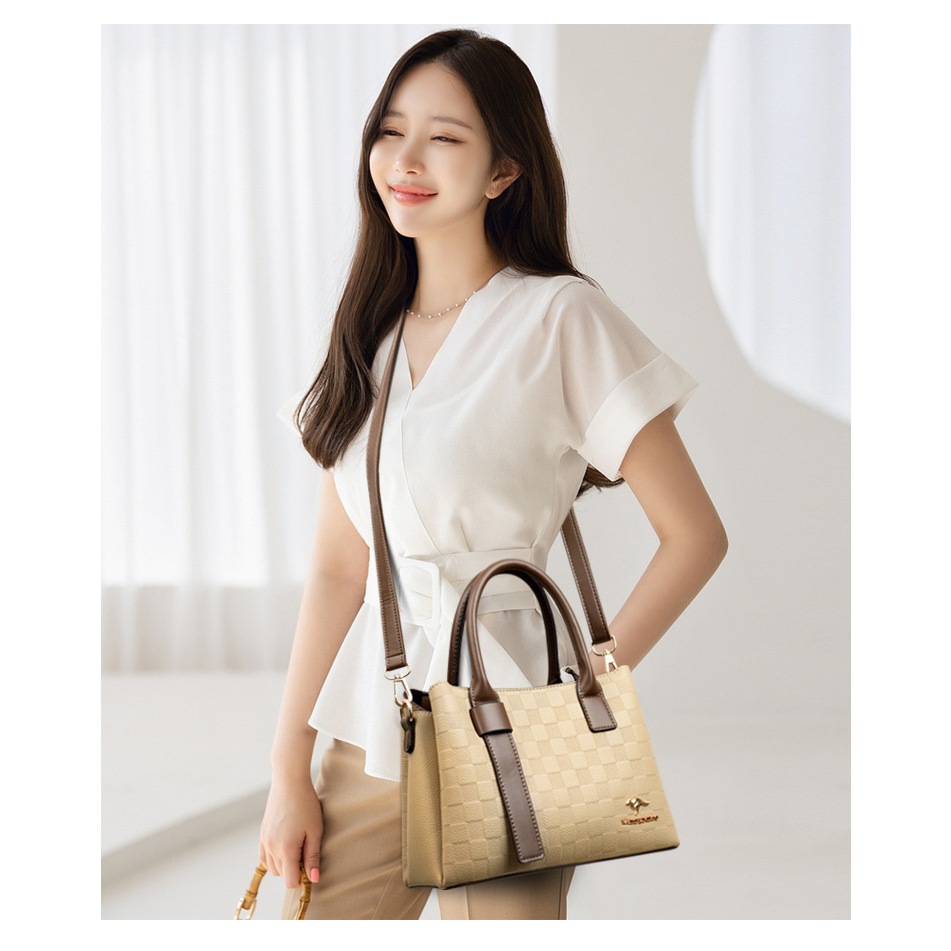 Túi xách nữ công sở Hàn Quốc đẹp cao cấp đeo vai đeo chéo 2023 Kaidifeiniroo KF46 (5293) Size 26cm.