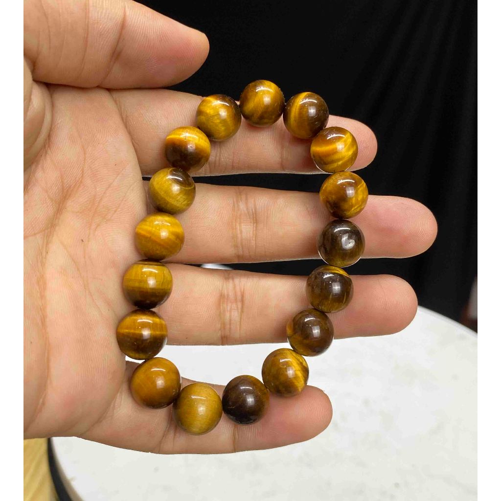 Vòng Tay Phong Thuỷ Mênh Thổ, Kim 12mm Cho Nam